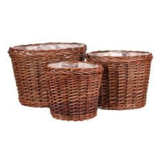 Autronic Pakiranje cvijeća Flower packaging - wicker, classic, price for a set of 3 pieces (PRP304)