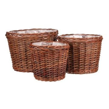 Autronic Pakiranje cvijeća Flower packaging - wicker, classic, price for a set of 3 pieces (PRP304)