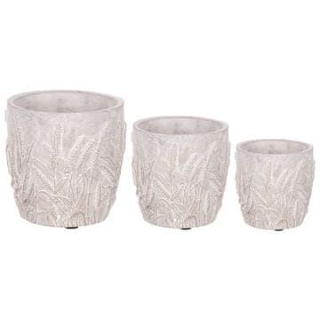 Autronic Pakiranje cvijeća Concrete cover - grain decor, gray color, price for a set of 3 pieces (BMO3564 SET)