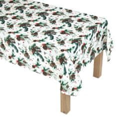 Autronic Stolnjak Tablecloth - pine needles, cones and berries, 100% polyester, 130 x 160 cm (UBR119-4)