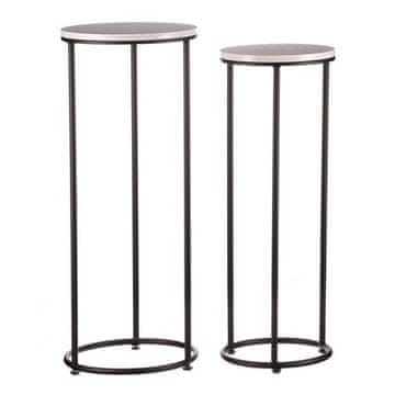 Autronic Stalak za cvijeće Flower stand - metal, slate top, price for set of 2 pcs (FA23-029)