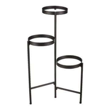 Autronic Stalak za cvijeće Flower stand - 3 tier, metal with glass (FA23-016)