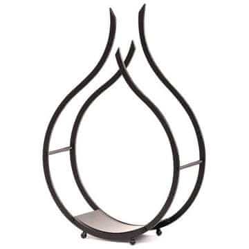 Autronic Drveni stalak Firewood stand - flame shape, metal (UM0995 BK)