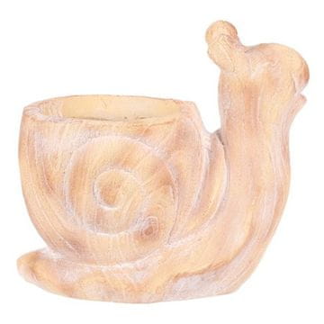 Autronic Pakiranje cvijeća Snail - flower container, magnesium, wood imitation (SM504)