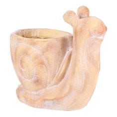 Autronic Pakiranje cvijeća Snail - flower container, magnesium, wood imitation (SM504)