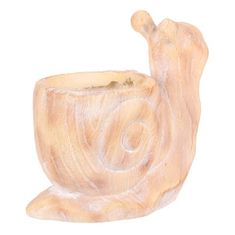 Autronic Pakiranje cvijeća Snail - flower container, magnesium, wood imitation (SM504)