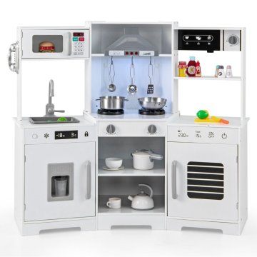 Northix Dječja kuhinja za igru sa svjetlima i zvukovima - set drvenih igračaka