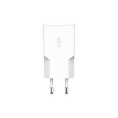 Ksix GaN ultratanki 20W zidni punjač, PD + PPS, USB-C + USB-A, bijeli