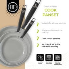 BE Living Set tava Essential Black 20-24-28 cm