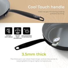 BE Living Set tava Essential Black 20-24-28 cm