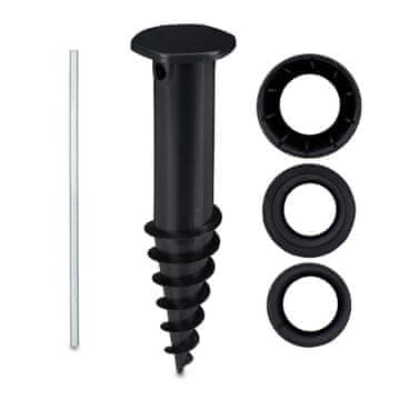 Northix Suncobran s donjim rukavom, sidro za tlo s rotirajućom šipkom, 3 adaptera