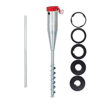 Northix Univerzalni okretni rukav za tlo 25 - 55 mm, čelična konstrukcija, s adapterima