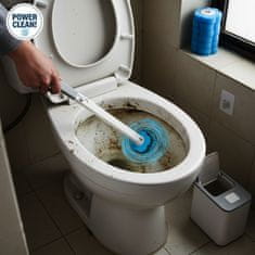 Cool Mango četka za WC školjku za higijensko čišćenje s impregniranim spužvastim glavama, dugom drškom i zamjenom na klik