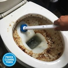 Cool Mango četka za WC školjku za higijensko čišćenje s impregniranim spužvastim glavama, dugom drškom i zamjenom na klik