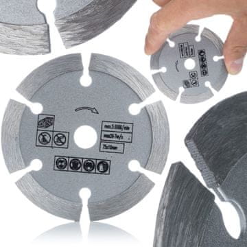 Rosfix 75 MM Dijamantski Segmentni Rezni Disk – Za Građevinske Materijale | Suho Rezanje, 10 MM Rupica, Debljina 1,2 MM, Laserski Zavareni