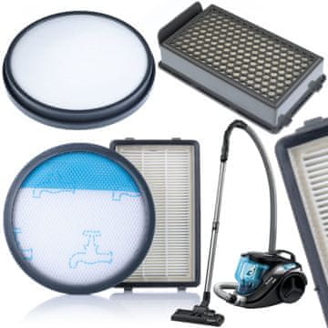 Rosfix Zamjenski Dio Za Usisavač Rowenta Ro371–Ro379, Tefal Tw371–Tw379 – Filteri Set 4X: 2X HEPA 2X Pjena | HEPA 99,95% Ce