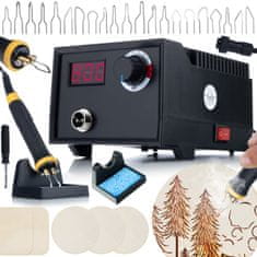 Rosfix Set Rbb60W Stacija Za Pirografiju – 60W S Ekranom, Regulacija Temperature | 220–240V, 20 Nastavaka, 5 Šperploča