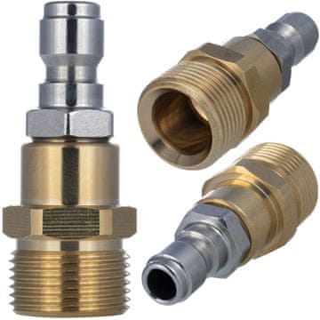Rosfix M22 Adapter – Adapter Za Visokotlačni Perač, Spojnica 1/4" | M22 X1,5 MM, Osovina 14 MM, Metal
