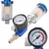 Rosfix Regulator Tlačnog Pritiska 1/4 Mlaznica Za Hvlp Pištolj | 7 BAR, Aluminij, Odvaja Vod, 0-140 PSI