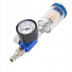 Rosfix Regulator Tlačnog Pritiska 1/4 Mlaznica Za Hvlp Pištolj | 7 BAR, Aluminij, Odvaja Vod, 0-140 PSI