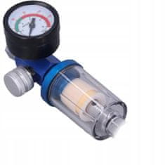 Rosfix Regulator Tlačnog Pritiska 1/4 Mlaznica Za Hvlp Pištolj | 7 BAR, Aluminij, Odvaja Vod, 0-140 PSI