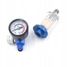Rosfix Regulator Tlačnog Pritiska 1/4 Mlaznica Za Hvlp Pištolj | 7 BAR, Aluminij, Odvaja Vod, 0-140 PSI