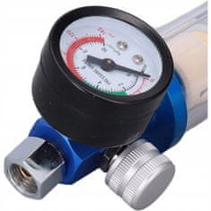 Rosfix Regulator Tlačnog Pritiska 1/4 Mlaznica Za Hvlp Pištolj | 7 BAR, Aluminij, Odvaja Vod, 0-140 PSI