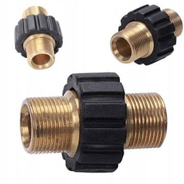 Rosfix Adapter Nipel M22X1,5MM – Mesingani, 2X Vanjski Navoj M22 | Zamjenski Dio Za Visokotlačni Perač Kärcher