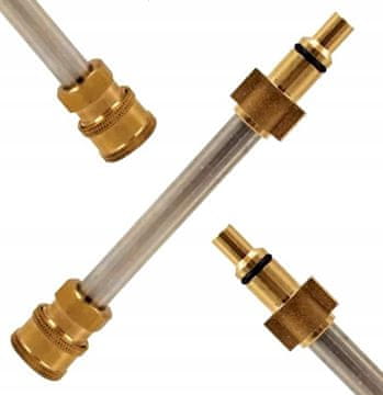 Rosfix Cijev Za Prskanje Lavor/Parkside – Zamjenski Dio Za Visokotlačni Perač | 1/4" QC, 16 CM, 275 BAR, Mesing/Čelik