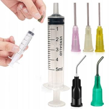Rosfix Set 5ML Dozirajuća Šprica – Luer-Lock Sustav, Polipropilen, 5 Igala | 80 MM, Navoj 2,2 MM