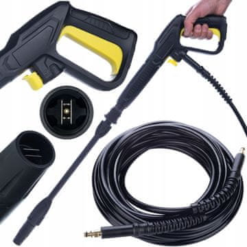 Rosfix JetPro Vario Set – Pištolj I Podesiva Cijev Za Prskanje | Zamjenski Dio Za Visokotlačni Perač Kärcher K2–K7, 8 m, Click Connect