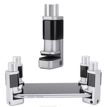 Rosfix Mini Stolni Škripac – Stezaljka Za LCD Zaslon, Gumena Zaštita | Maks. Debljina 15 MM, Stezanje 17×21 MM, Visina 70 MM