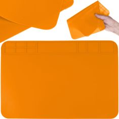 Rosfix 200X300MM Silikonska Servisna Podloga Za Lemljenje – Otpornost Do 500°C, ESD | Silikon 1 MM, 10 Pretinaca, Protuklizno
