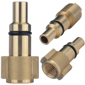 Rosfix Bayonet Adapter – Redukcija Za Visokotlačni Perač | Zamjenski Dio Za Lavor Vertigo–Split, Parkside Phd, Mesing, 1/4" Unutarnji, 160BAR, 60°C