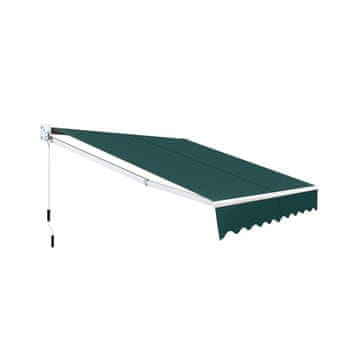 Northix Uvlačna tenda 2,5x2m zelena otporna na UV zračenje i vodu s podesivim kutom