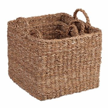 Northix Set 3 košare za shranjevanje iz morskih alg naravna