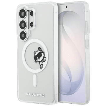 Karl Lagerfeld Originalna MagSafe maskica za Samsung Galaxy S26 Ultra 5G - Peekaboo Choupette - prozirna - KLHMS26L6HCPSCT