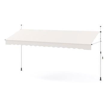 Northix Tenda za balkon podesiva 400 cm bez bušenja bijela