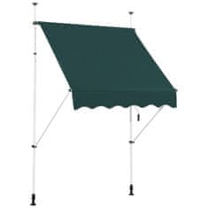 Northix 150 cm podesiva tenda za balkon otporna na UV zračenje zelena
