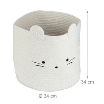 Northix Košara za shranjevanje igračk iz bombažnega vrvi mehka in sklopiva