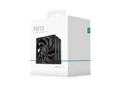 DEEPCOOL FD12 ventilator za kućište, 3-u-1, 120 mm, PWM, crni (R-FD12-BKNPN3-G)