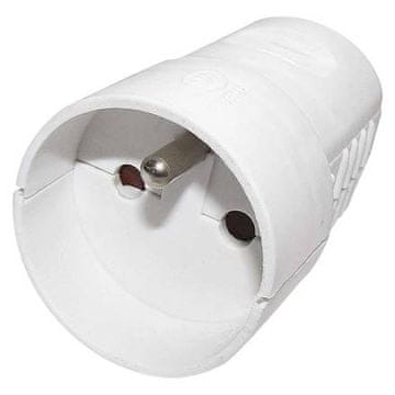 EMOS Utičnica za produžni kabel P0042 Extension cord socket, white