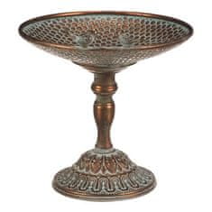 Autronic Metalni stalak Metal stand - 29 cm, arrangement stand, with birds, copper (FUP548)