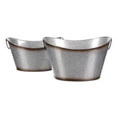 Autronic Pakiranje cvijeća Metal flower box. Set of 2. Design with roses. (OK6389)