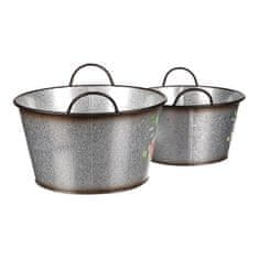 Autronic Pakiranje cvijeća Metal flower box, set of 2. Rose design. (OK6386)