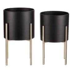 Autronic Stajati Stand - metal, round, black matte, price for a set of 2 pieces (FA5006)