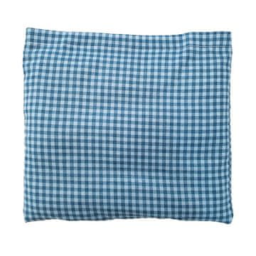 Torf Jastuk s košticama trešnje, plavi sa svijetloplavim kvadratićima, 25 x 23 cm