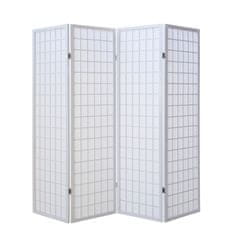 Pregrada za prostor 4-panelna Shoji pregrada 176x22x175 cm bijela sklopiva