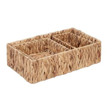 Northix Set 3 pletene košare iz naravnega vodnega zvončka