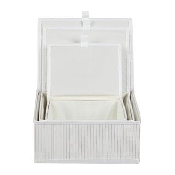 Northix Set od 3 bambusove košare za pohranu – s poklopcima